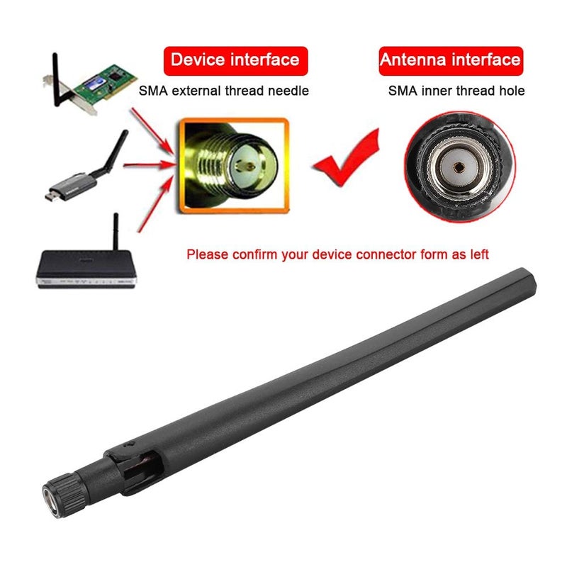 fosa 3PCS Router Original Antenna SMA Omnidirectional Antenna 2.4G,5G Dual Band Network Card External Antenna for RT AC68u - Image 4